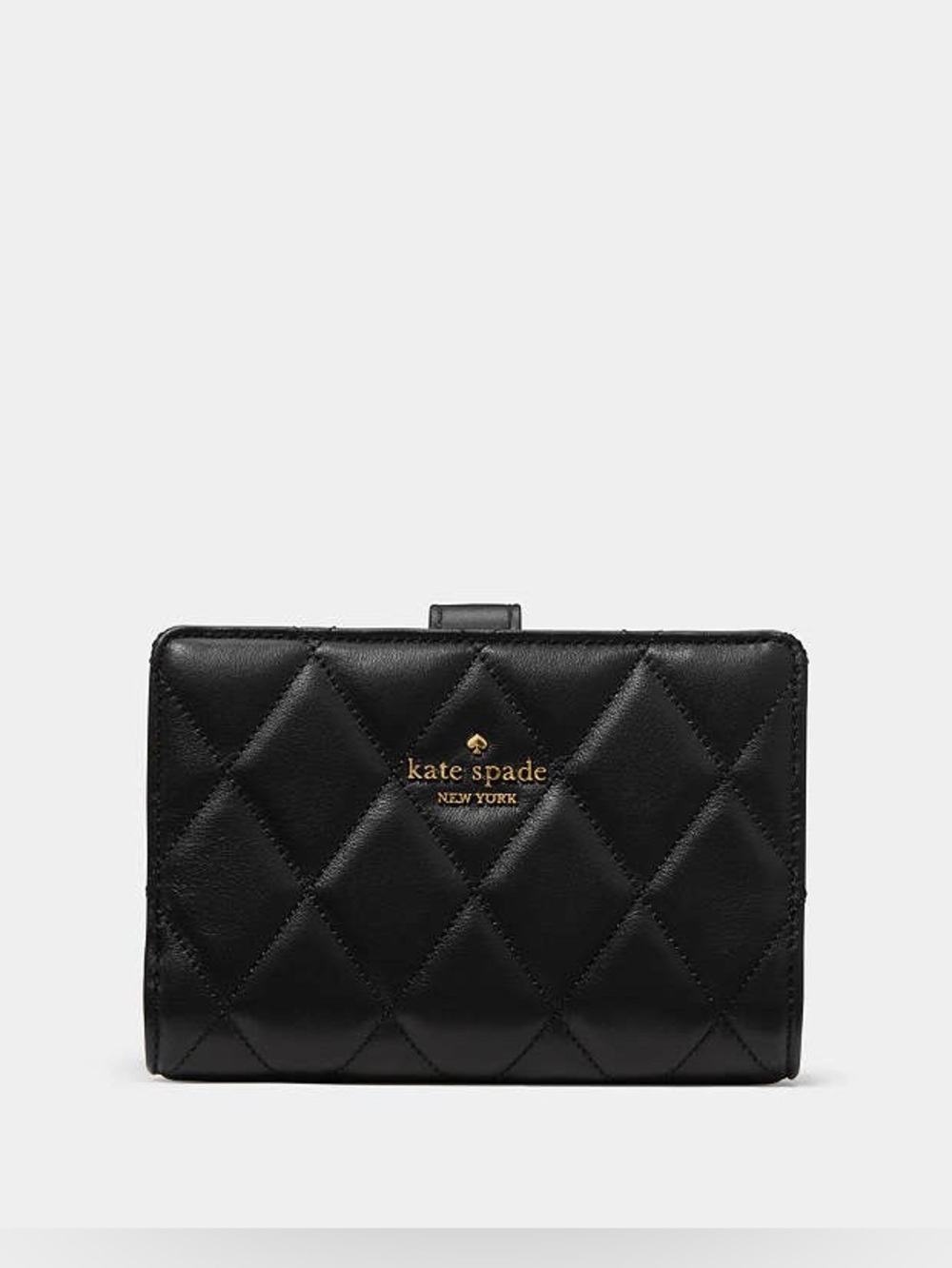 Kate Spade Black Quilted Medium Bifold Wallet